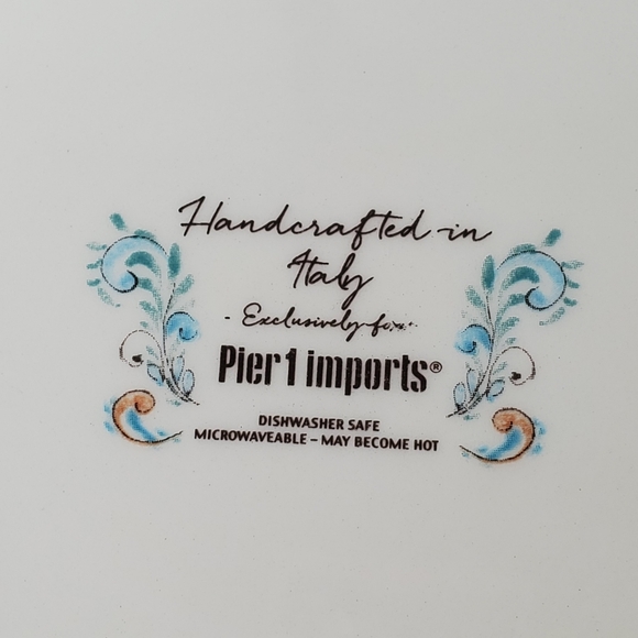 PIER 1 IMPORTS Terracina Dinner Plate Hand Crafted in Italy - Picture 7 of 8